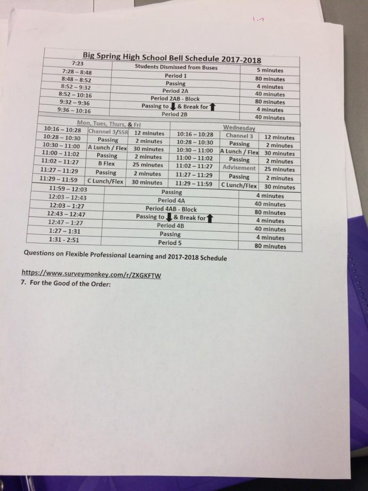 Schedule changes coming next school year