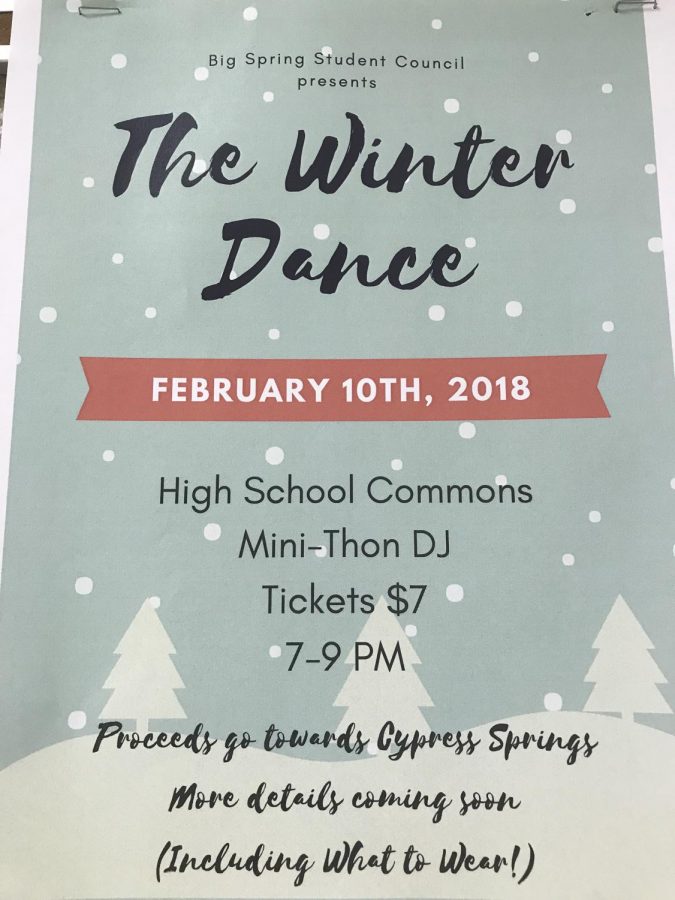 Details for Winter Dance,
where it is taking place, when, time, and reasoning for the dance