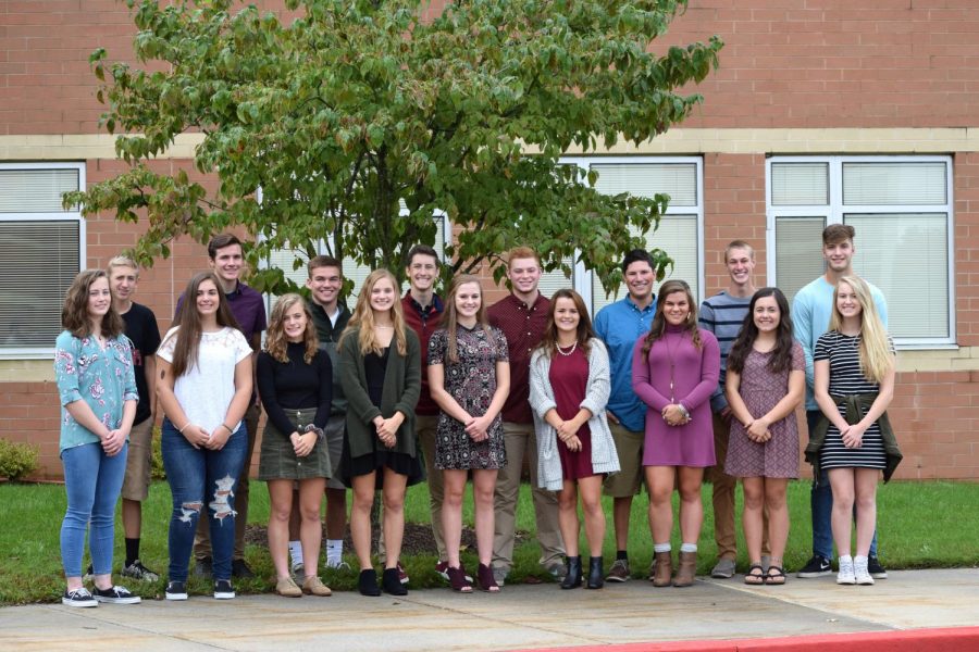 Big Spring high school Homecoming court poses for a picture before Homecoming weekend. This court is chosen annually with representatives from all grades.