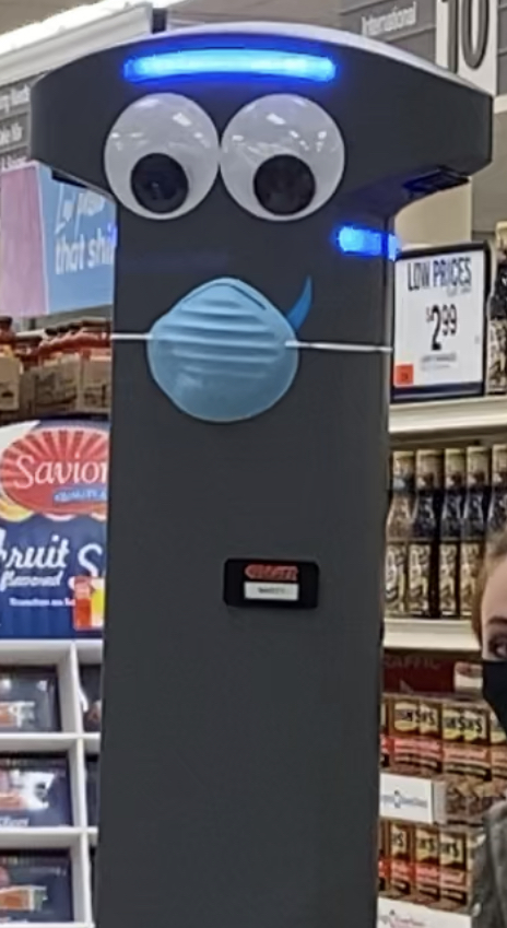 Marty the Robot joining in on fighting the COVID-19. 