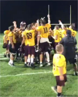 The Big Spring High School football team is celebrating their win. On September 6 the Big Spring football team went against Boiling Springs. 