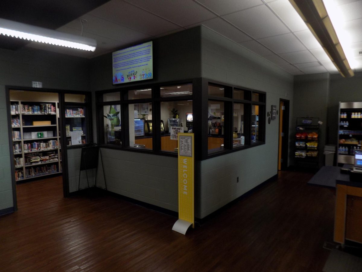 The growler in the Big Spring High School library